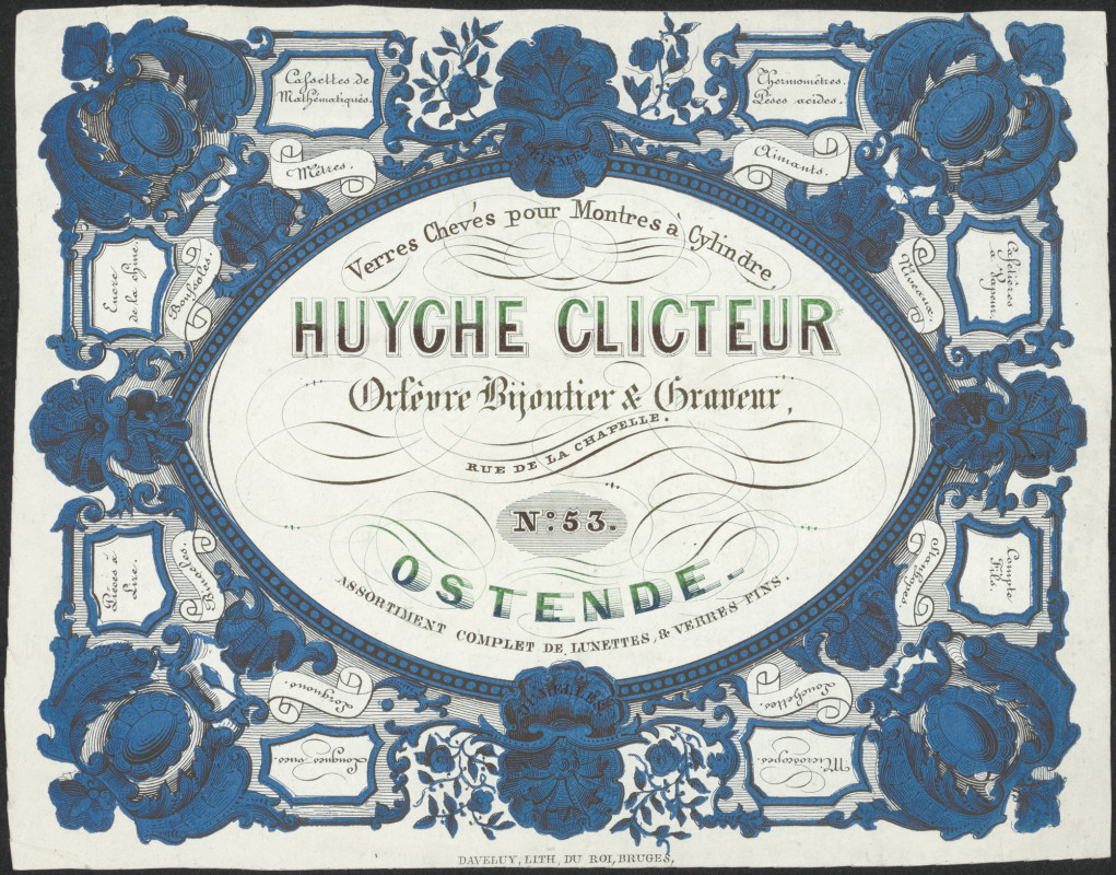 Adreskaart Huyghe-Clicteur (Oostende)