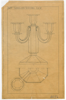 P2004/1/306 - Design for candelabrum <i>Gioconda</i> Ca 52