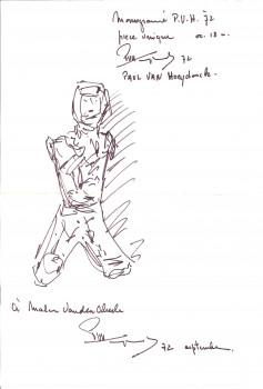B512/17/1 - Drawing of pendant  <i>Astronaut</i>, Tekening van hanger  <i>Astronaut</i>