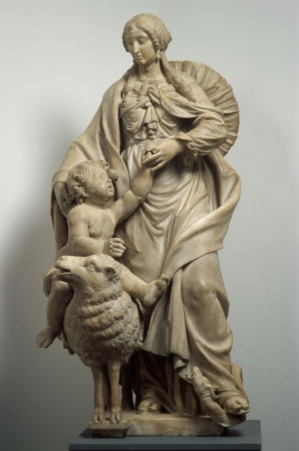 Onze-Lieve-Vrouw met Jezuskind en schaap