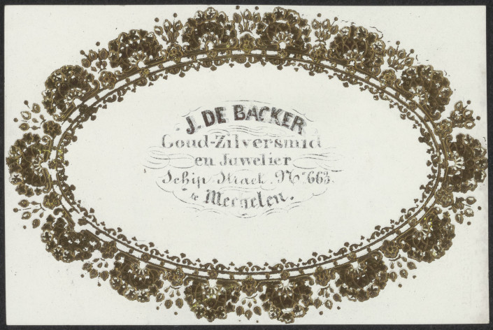 Adreskaart Jozef Rombaut Louis De Backer (Mechelen)