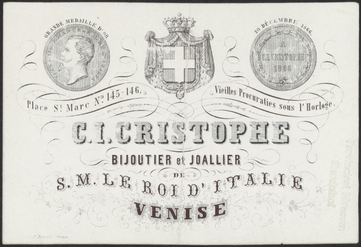 Adreskaart C.I. Cristophe (Venetië)